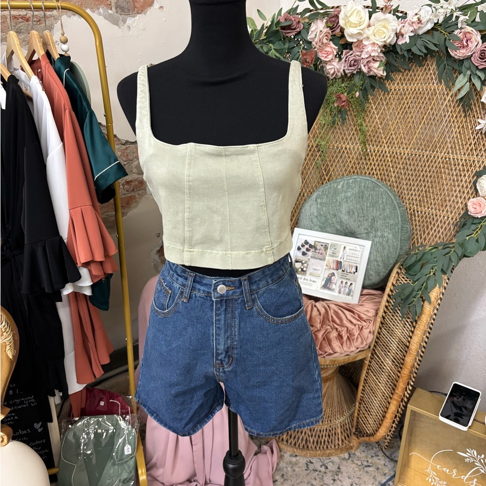 Light Green Crop Top